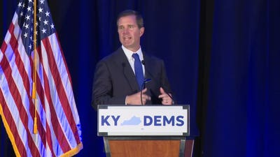 Beshear pivots from Kentucky shooting news to campaign pitch for Democrats