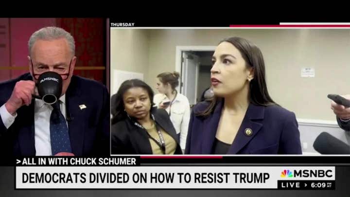 Chuck Schumer sits through MSNBC compilation of Dems criticizing him on spending bill decision