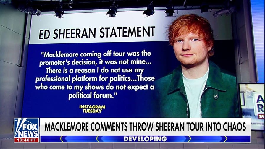 Macklemore concert comments throw Ed Sheeran tour into chaos