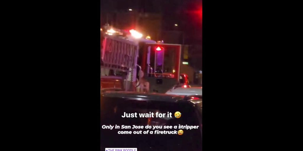 Bikini-clad woman exits fire truck in San Jose, CA | Fox News Video