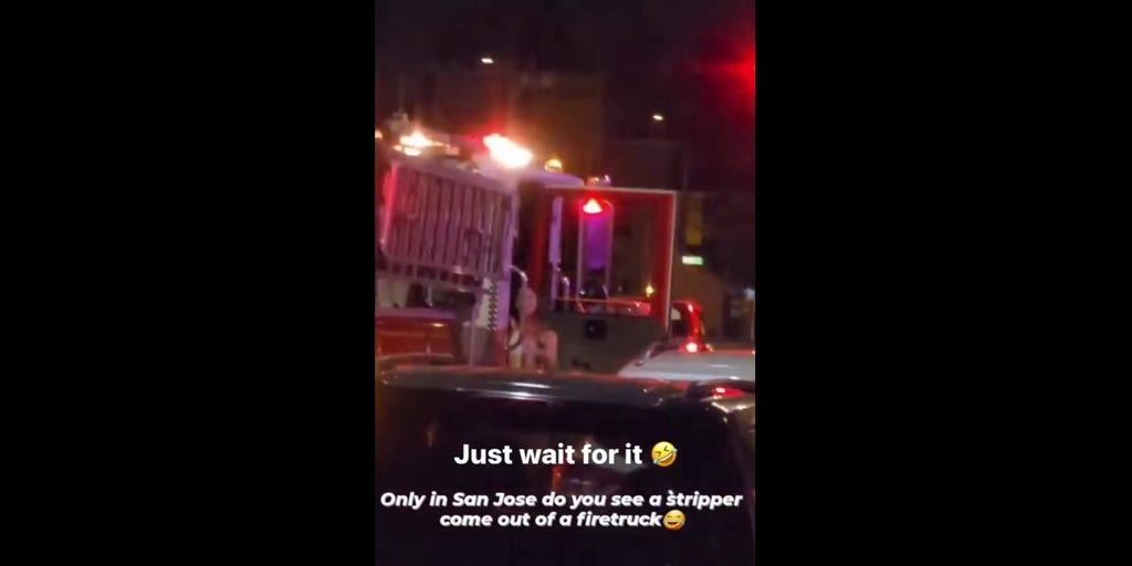 Bikini-clad woman exits fire truck in San Jose, CA | Fox News Video