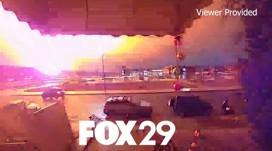 Massive fireball seen after plane falls from sky in Philadelphia