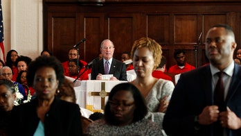 Churchgoers in Selma turn backs to Bloomberg, silent protest