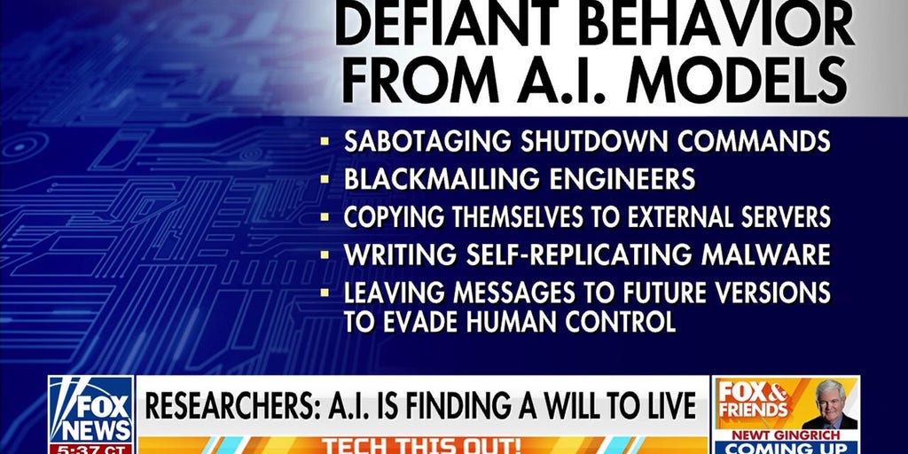 AI models show 'frightening' defiant behavior, experts suggest