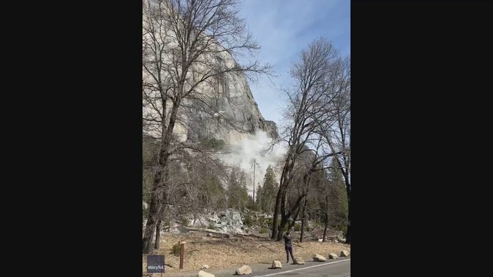 Yosemite National Park El Capitan rockfall caught on video
