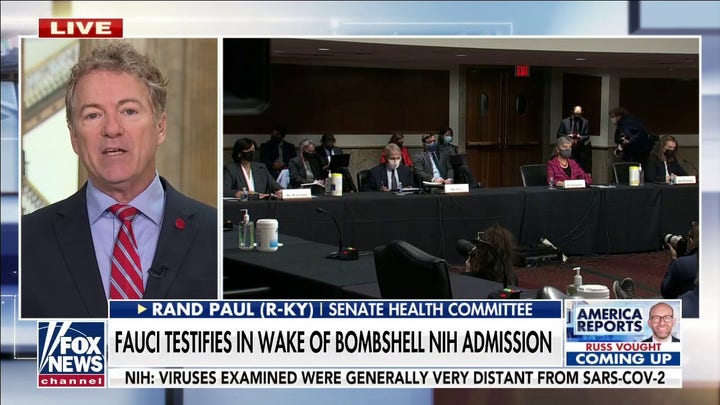 Sen. Rand Paul: Fauci ‘won’t admit’ evidence of coronavirus origins points to Wuhan lab