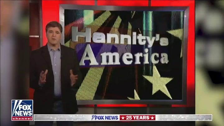 Sean Hannity reflects on the start of his TV career at Fox News 25 years ago