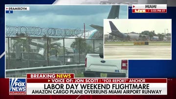 Amazon cargo plane overruns runway at Miami International Airport