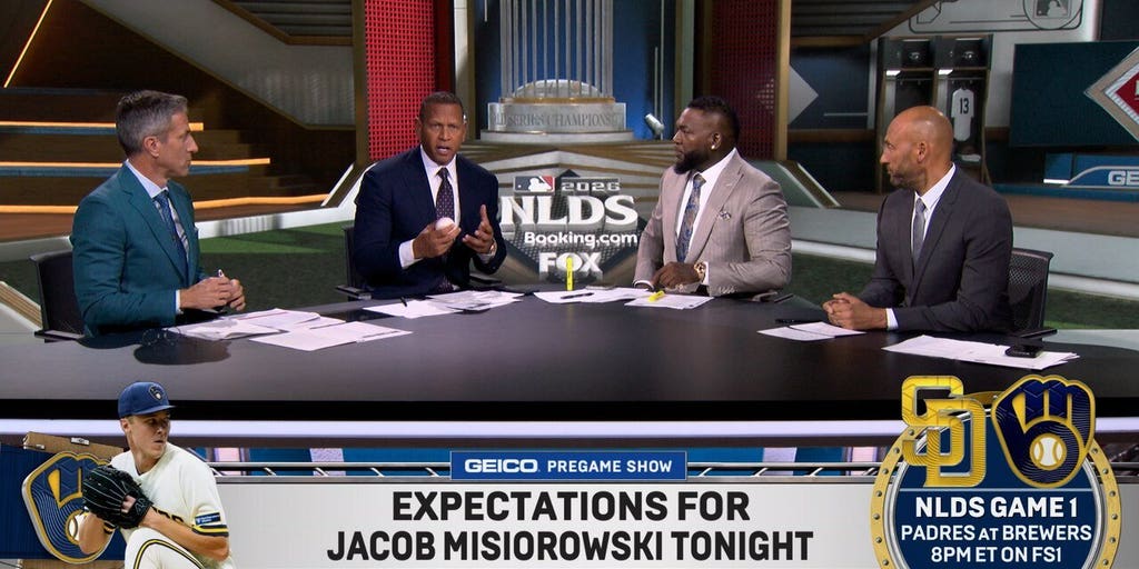 Alex Rodriguez, Big Papi & Derek Jeter on Brewers' Jacob Misiorowski in Game 1 vs Padres