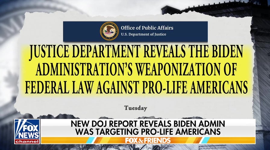 Biden DOJ targeted pro-life Americans with harsher sentences, new report reveals