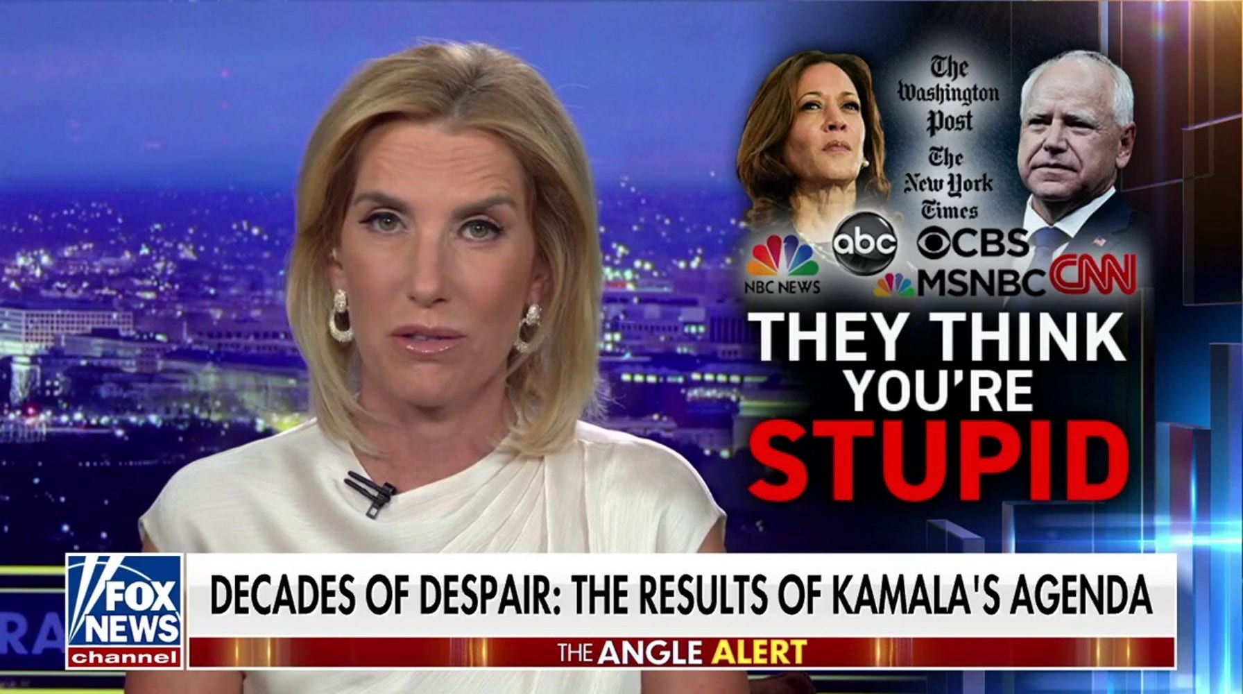 Ingraham Slams Media Bias in Coverage of Kamala's Presidential Campaign