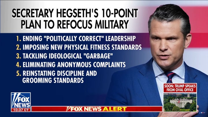 Trump, Hegseth hold historic meeting in Virginia about strengthening military
