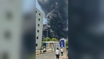 Smoke rises after Air India plane crashes in Ahmedabad