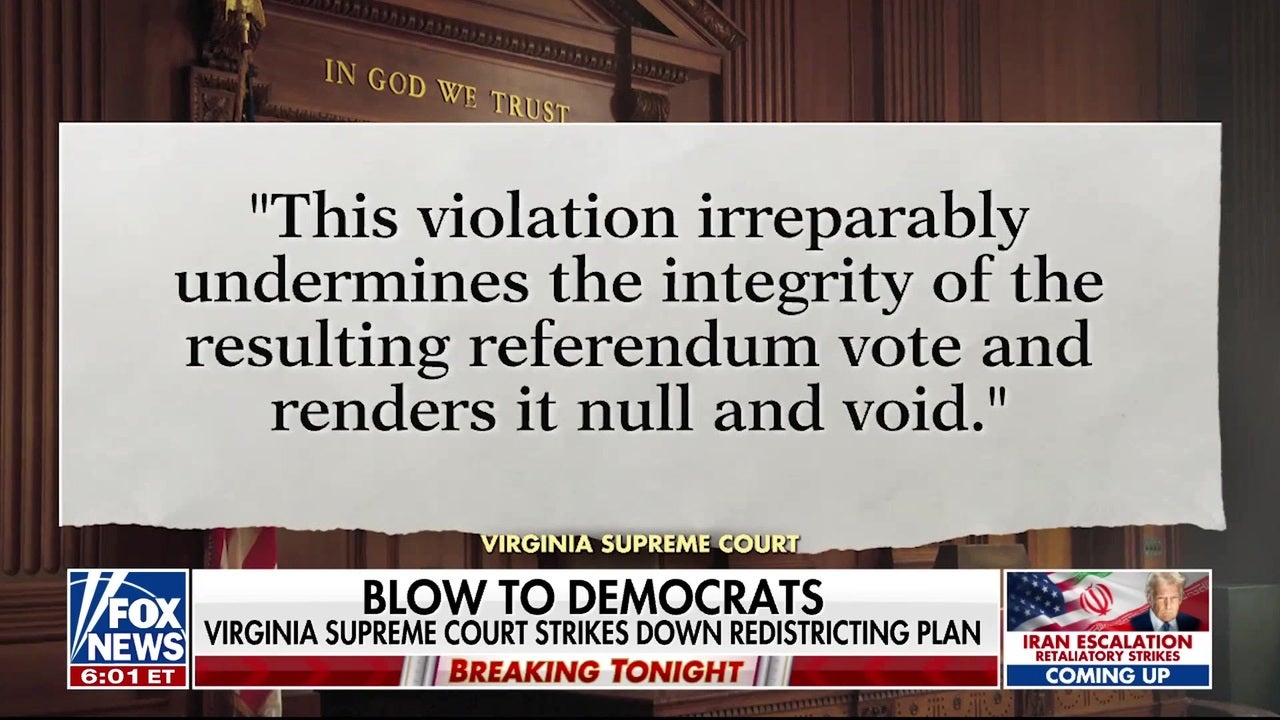 Virginia Supreme Court blocks redrawn congressional map