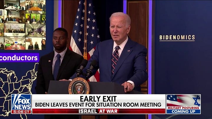 Biden cuts 'Bidenomics' speech short for Israel update briefing