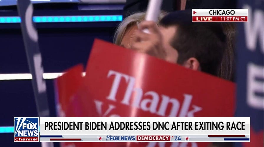 "I love my country more," President Joe Biden addresses the 2024 Democratic National Convention