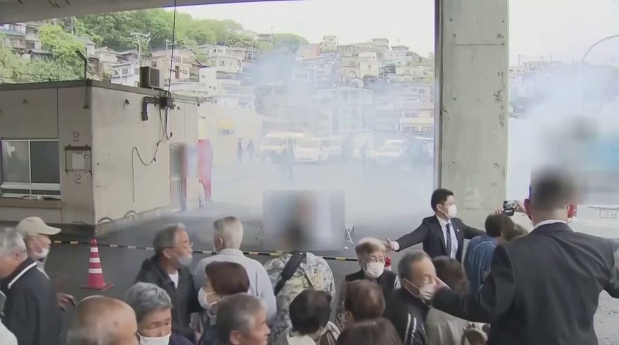 Japanese Suspect Throws Smoke Bomb At Prime Minister, Gets Tackled On ...