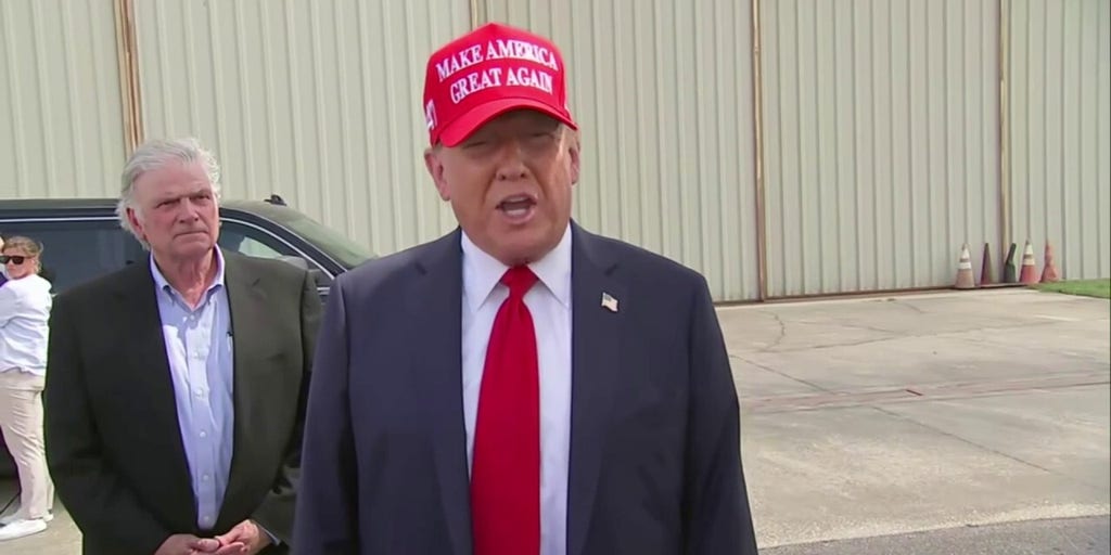 Former President Trump blasts the response by President Biden and Vice President Harris to Hurricane Helene's destruction in the southeast