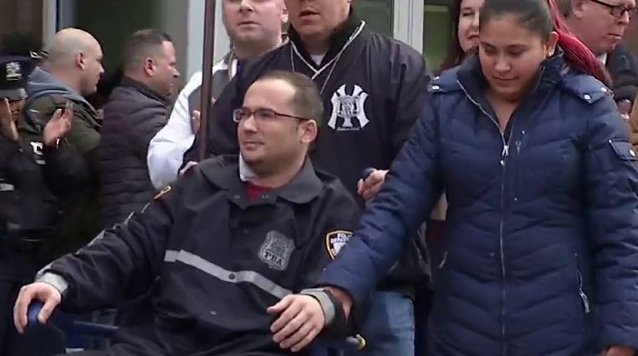 NYPD officer wounded in targeted shooting released from hospital