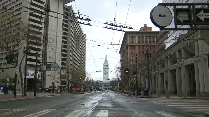 San Francisco tourist sites largely empty during coronavirus outbreak