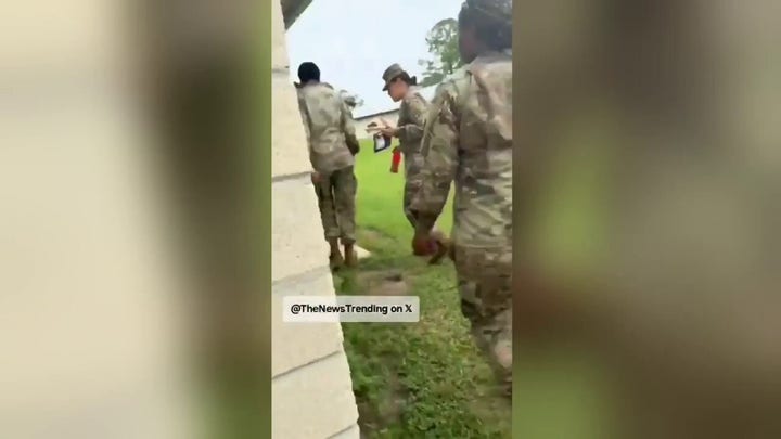 Soldiers run to safety during Fort Stewart shooting