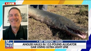 Angler hauls in 153-pound alligator gar using ultra-light line
