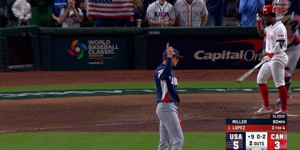 Mason Miller strikes out Canada's Otto Lopez, United States advances to World Baseball Classic Semifinals