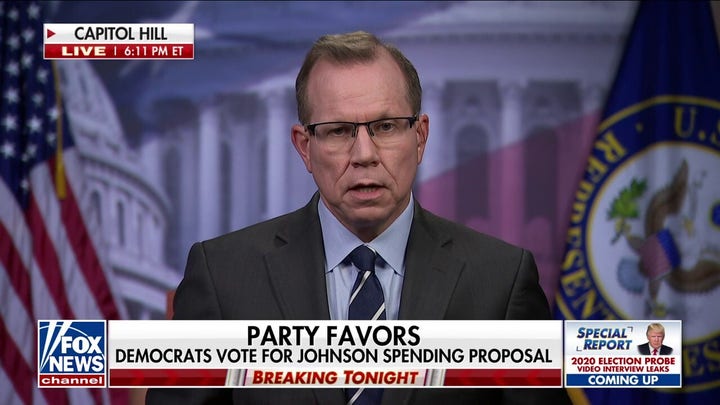 Speaker Johnson Defends Spending Deal With Dems As Right-winger Cry ...