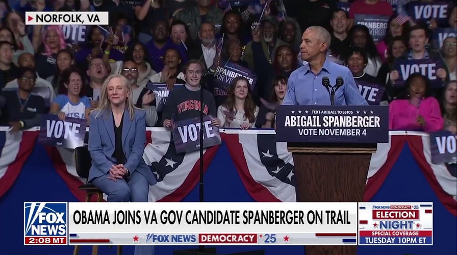 Obama takes aim at Trump White House while campaigning for Spanberger