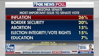 Fox News poll: Inflation, border security top issues in Arizona senate race - Fox News