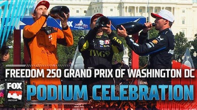 Kyle Kirkwood, Christian Lundgaard & Will Power celebrate Freedom 250 podium finishes