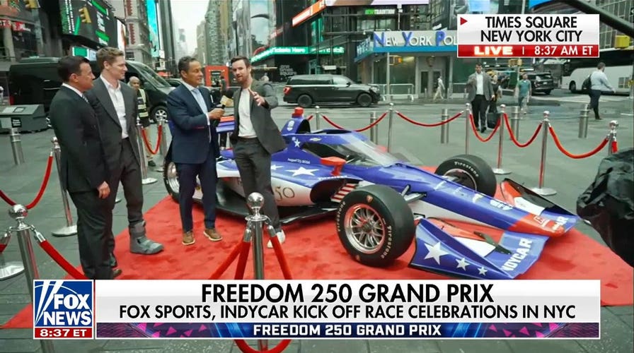 IndyCar champions take over Times Square to celebrate Freedom 250 Grand Prix