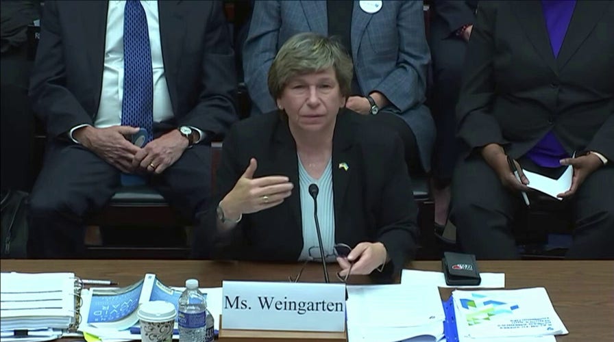 Randi Weingarten says 'Biden transition team’ was first to solicit union’s advice on schools reopening.mp4