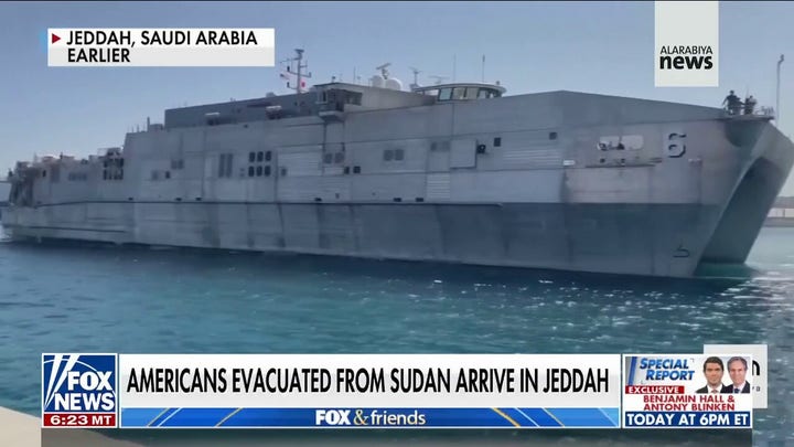 Americans rescued by US Navy in Sudan arrive in Saudi Arabia