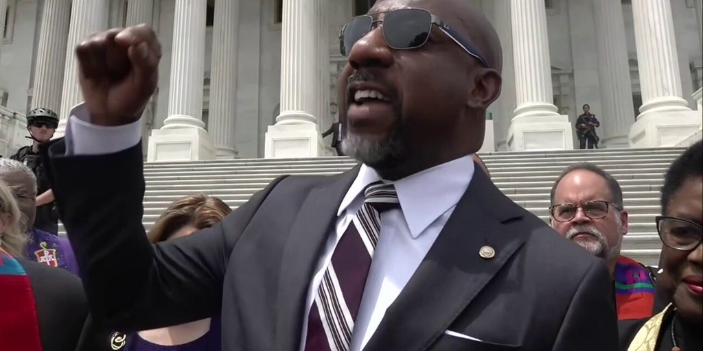 Sen. Raphael Warnock speaks at anti-Big Beautiful Bill vigil