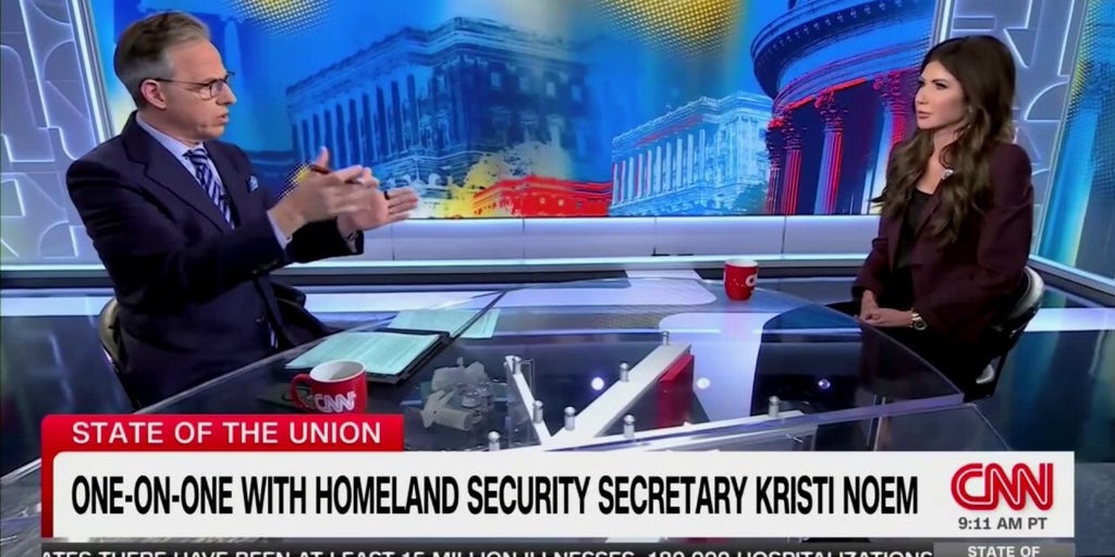 Kristi Noem argues with CNN's Jake Tapper over Minneapolis ICE shooting