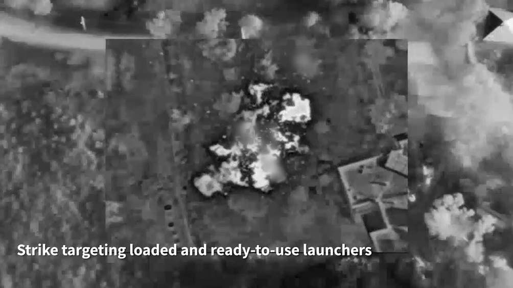 Israeli forces strike Hezbollah launchers in Lebanon