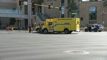 Video shows first responders at the scene of a mass stabbing in Las Vegas