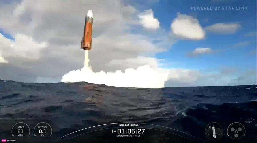 SpaceX Starship successfully splashes down in ocean