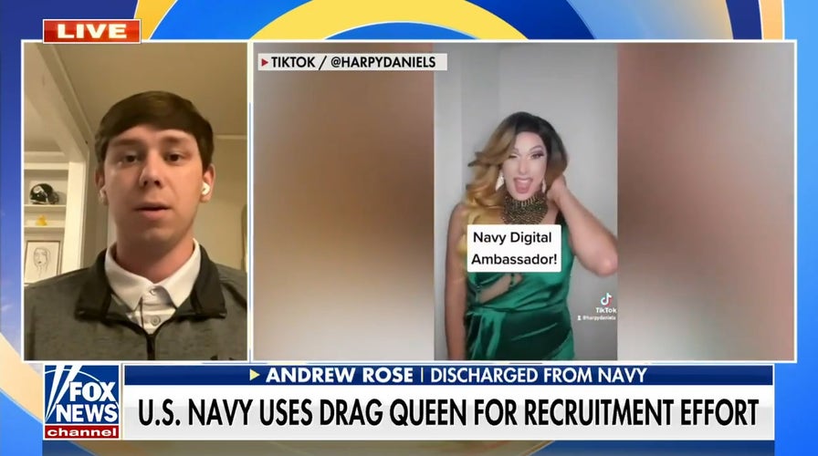 Sailor discharged over vaccine mandate reacts to Navy using drag queen for recruitment