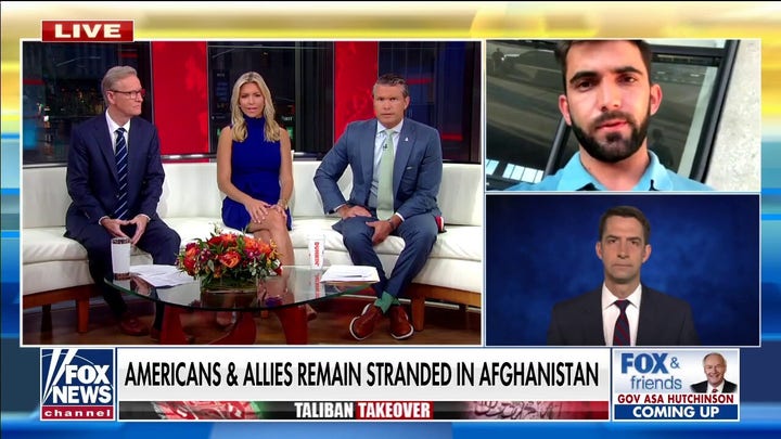 Tom Cotton on American stranded in Afghanistan lands in DC