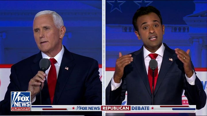 Mike Pence confronts Ramaswamy over comments about crime