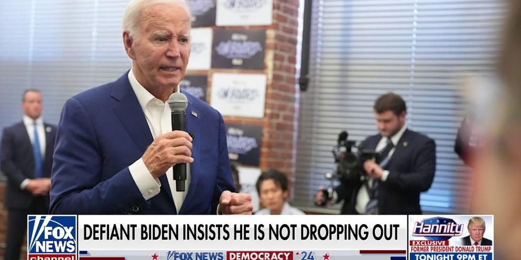 Defiant Biden insists he's not dropping re-election bid | Fox News Video