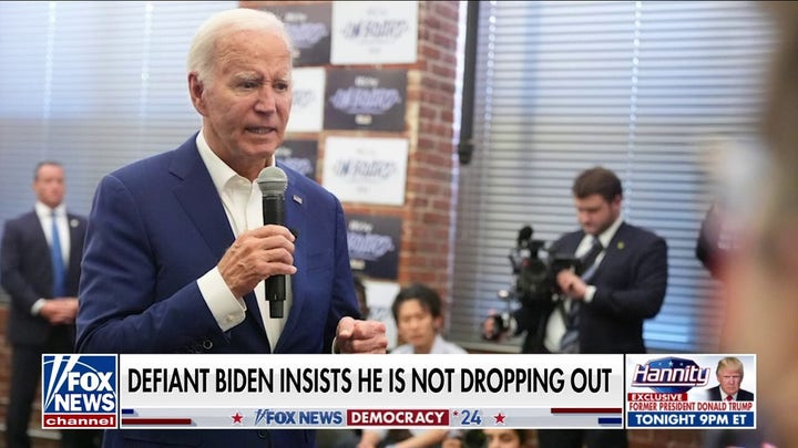 Defiant Biden insists he's not dropping re-election bid 