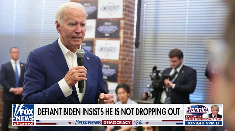 Defiant Biden insists he's not dropping re-election bid