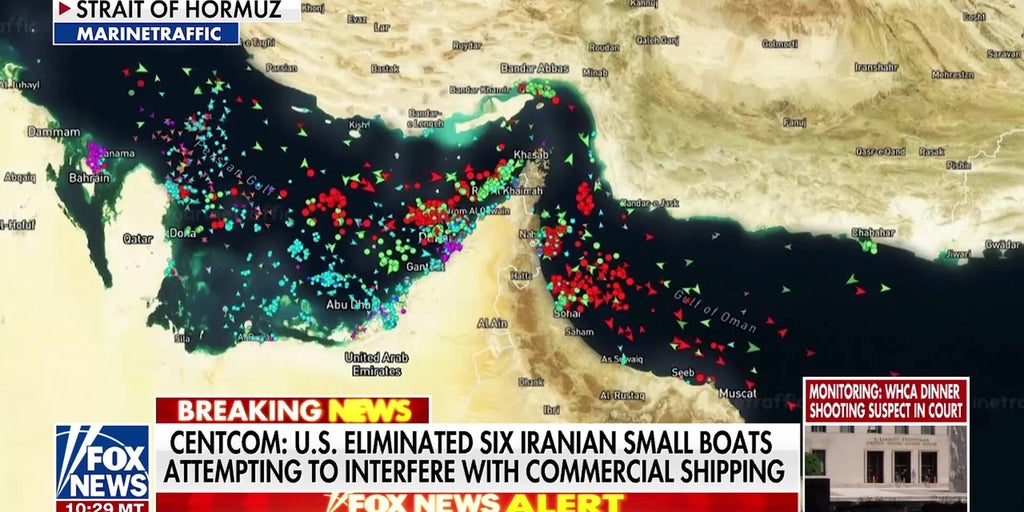 CENTCOM eliminates 6 Iranian small boats attempting to interfere with commercial shipping