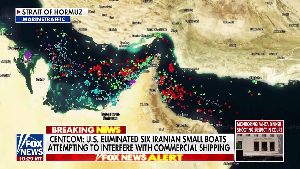CENTCOM eliminates 6 Iranian small boats attempting to interfere with commercial shipping