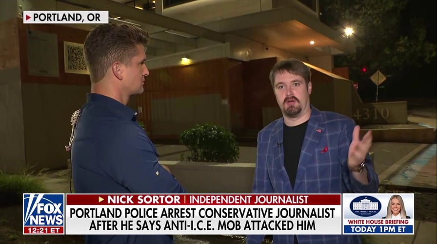 Portland police arrest conservative journalist after attack by anti-ICE mob