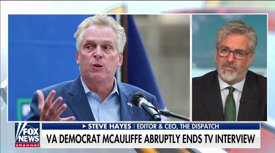 Virginia gubernatorial candidate McAuliffe abruptly ends TV interview