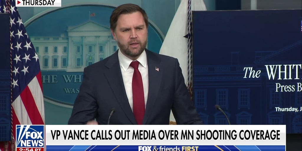 Vance rips media over Minnesota shooting coverage in rare press briefing appearance